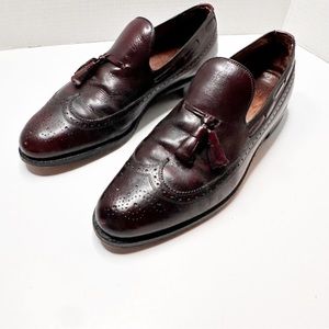 Allen Edmonds Men's Berwick Burgundy Tassel Loafers Size US 9.5